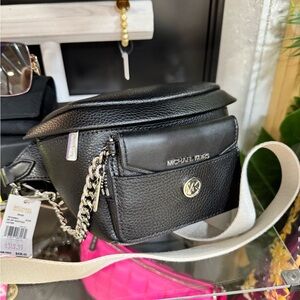 Michael Kors Black Leather Crossbody Bag